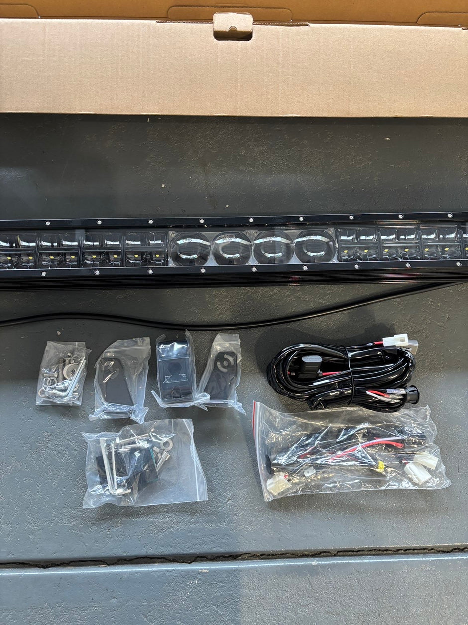 42" Dual-Row Laser LED Light Bar – weatherproof, ultra-bright, 2-year warranty.